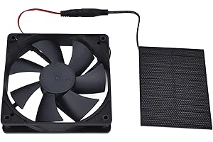 ZWINNER Ventilateur de Panneau Solaire, Petit Ventilateur D'extraction Alimenté Par Panneau Solaire 3W 5V pour Poulailler, Serres, Hangars, Maisons pour Animaux de Compagnie, Camping, Extérieur, étanche
