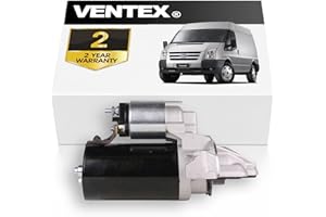 VENTEX® Starter Motor VSM8202 Compatible with Ford Transit 2.2 2.4 TDCi 2006-2014 Land Rover Defender Fiat Ducato Peugeot Boxer Citroen Relay