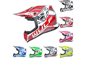 WULF STRATOS GLOVES Wulfsport KAIR-X Helmet Kids Motocross Helmet- Red L (51-52cm)