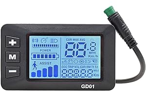FUANA Bicicletta elettrica LCD Display GD01 Impermeabile 5 Pin Monitor 24V/36V/48V Bike Display LCD