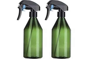 MOONSING Botellas de Spray, 2Pcs Plástico Botella de Aerosol Vacías de 300ml, Niebla Fina Pulverizador Agua de Gatillo, para Plantas, Jardín, Limpieza de Cocina, Peluquería(Verde)