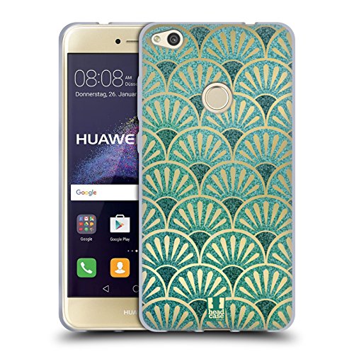 Head Case Designs Plumes Modèles d'art Déco Texturés Coque en Gel Doux Compatible avec Huawei P8 Lite (2017)