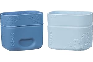 b.box Silicone Snack Cups | Reusable Food Meal Prep Storage Container | Fits in Lunchbox | Oven, Microwave, Freezer & Dishwasher Safe