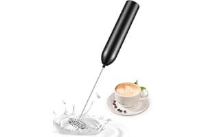Mohard Espumador de Leche de Mano, Mini Batidora Leche Espuma Electrico de Aleación de Aluminio, 12000 RPM de Alta Potencia B