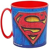ALMACENESADAN 2113; tazza adatta al microonde Superman; 350 ml; non lavabile in lavastoviglie; prodotto in plastica riutilizz