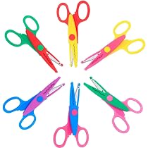 Forbici Di Sicurezza WANDIC Per Bambini – 10 Pezzi In 5 Colori, Forbici In Plastica Per Lavoretti E Carta, Punta Arrotondata - 5