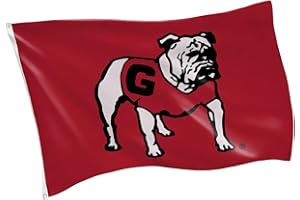 TEAM SPORTS AMERICA NCAA University of Georgia Flag with Grommets, 3'x5' UGA Bulldogs Outdoor College Flags & Banners for Garden Patio Indoor Wall Décor