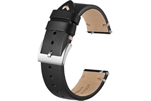 BISONSTRAP Correa de Reloj de Cuero Antiguo, Correas de Repuesto para Hombres, Liberación Rápida, Ancho de Correa 18mm 20mm 22mm