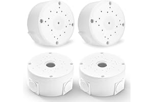 BOTEWO 4 Pezzi Scatola Giunzione Telecamera: Scatola di Montaggio per Scatola per Telecamera Esterna Emisferica per Telecamere di Sorveglianza Interne ed Esterne Adatte