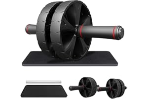 YIFMOO Abdominal Roller, Ab Roller Abdominal Trainer with Knee Mat, Ab Wheel Set, Abdominal Muscle Trainer, Suitable for Beginners and Professionals, Non-Slip Abdominal Muscle Training Device for