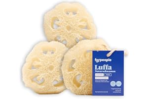 ‎4 PEOPLE WHO CARE forpeople Naturschwamm Luffa 3er Set · Körper Peeling Schwamm aus 100% natürlichem Loofah · Haut Peeling Schwamm für natürliche Körperpflege · Waschschwamm für die Dusche