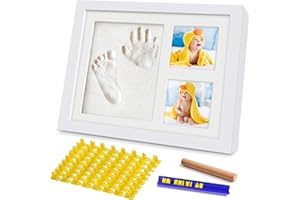 TOOSOAR Baby Handabdruck und Fußabdruck Set,inkl.Buchstaben Schablonen Set,Geeignet für Säuglinge und Haustiere
