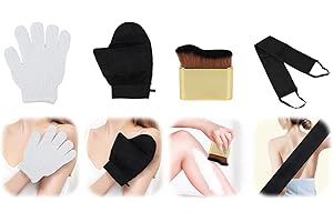 GODTKOWTY 3-in-1 Self Tanning Mitt and Brush Set - Includes Tanning Mitt, Back Applicator, and Tanning Brush for Even Application For Body and Face - Reusable Tanning Applicator for Streak-Free Results