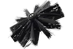 LIOAEUST Chimney Cleaning Brush, 100/150mm Dryer Vent Cleaning Flexible Brush Chimney Sweep Brush Bristle Head Nylon for Kitchen Chimney Pipe(150mm)