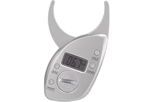 Eujgoov Körperfettmessschieber, LCD Digitaler Hautfetttester Hautfetttester Bmi-Rechner