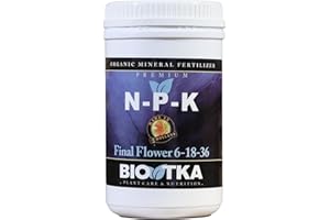 BIOTKA Solution d'engrais NPK de pour la santé complète des plantes | Engrais universel pour les fruits orchidées de légumes et plantes d'intérieur | Engrais pour l'hydroponie (500g) NPK 6-18-36