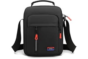 ANPTER Shoulder Bag Mens Small Crossbody Bag Lightweight Mini Unisex Messenger Bag for Work School Traveling Daily Use (Mens Shoulder Bag for Black1)