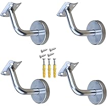 Set Di 5 Supporti Per Corrimano In Acciaio Inox Bianco - 60x80mm Con Viti E Tasselli Per Montaggio A Parete - Foto 6