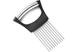 YUZHOU 1 PC Onion Slicer Holder, All-in-one Onions Holder Stainless Steel Onions Fork Food Slicing Helper Kitchen Gadget Onion Cutter Slicer Vegetable Tools for Chopping Grating Fruit Assistant