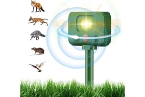 COODAY Taubenabwehr,Ultraschall Tiervertreiber Tierabwehr Tierschreck gegen Katzen, Hunde, Marder, Fuchs, Vogel, Nager, Wasserdicht, Solar, intelligente PIR-Sensoren