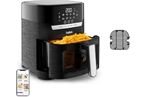Tefal EY5068 Easy Fry & Grill Vision Freidora de aire caliente, capacidad de 4,2 l, tecnología 2 en 1, ventana de visualización, tecnología extra Crisp, ahorro de energía, pantalla táctil, color negro