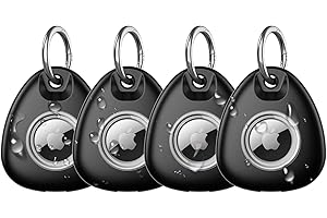 Sichy Airtag Holder, IP68 Waterproof Air Tag Keyring, Hard TPU Airtags case, 360° Full Protection Air Tag. Holder with Key Ring for Apple Locator Tracker Anti-Lost Device