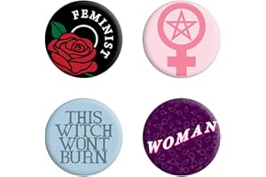 Grindstore - Paquete de chapas feministas modelo This Witch Won`t Burn