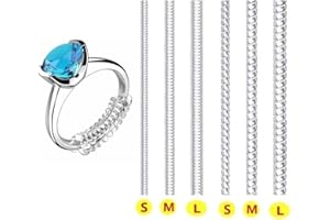 OGORKI Ring Size Adjuster for Loose Rings Invisible Ring Guard Clip Transparent Silicone Sizer Tightener Resizer Fit Almost Any Rings 6 Different Sizes