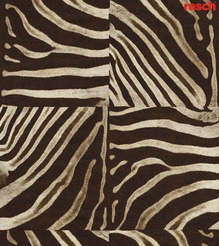 Rasch Tapete 715309 Vliestapete Muster Zebra "Out of Africa" braun modern