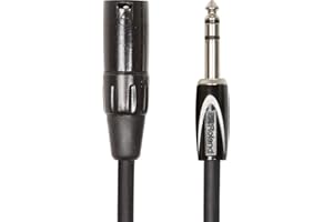 Cavo di Interconnessione Bilanciato Roland Black Series””Da Trs Maschio da 1/4” a Xlr Maschio, 1 M/3 Ft - Rcc-3-Trxm, Nero