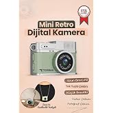 Mini Dijital Kamera Selfie Video Vlog Kamerası Mini Anahtarlık 1080P CMR35 A&ccedil;ık Yeşil