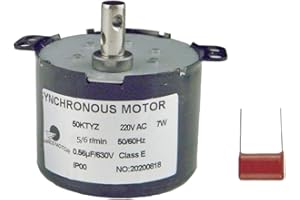 CHANCS Electric Motor 50KTYZ AC 220V Motor 5RPM 6W Synchronous Geared Motor