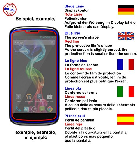 2x Mikvon Panzerfolie für Fitbit Charge 2 Bruchschutz Display-Schutzfolie – Original Verpackung mit Zubehör (bewusst kleiner als das Display, da dieses gewölbt ist) - 2