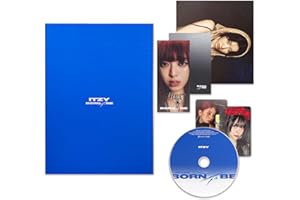 JYP ENT. ITZY - [BORN TO BE] (STANDARD Ver. - BLUE Ver.) Photobook + Lyric Book + Eyes Photocard + CD-R + Photocard + Mini Folding Poster + Mood Film + Poster + Postcard + 2 Pin Badges + 4 Extra Photocards