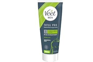 ‎VEET Veet Men Haarentfernungscreme für Oberkörper & Beine - Enthaarungscreme für Männer, Haarentfernung in 5-10 Minuten - 200 ml Tube & Spatel