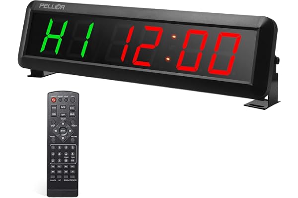 Timer Sport Minuteur Fitness Mural avec Télécommande pour Tabata, EMOM, MMA