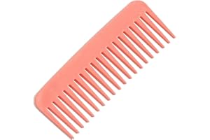 luoshaPUCY Peine de Dientes Anchos, Dentado Grueso, Grueso Peine del Pelo Antiestático para Barberos, Peinado para Hombres y Mujeres（Rojo）
