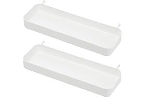 IKEA Lot de 2 étagères SKADIS (compatibles avec Les Panneaux perforés SKADIS), Blanc, 28 x 9 x 3 cm