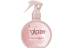 Glaze MirrorGlaze Super Sleek Hair Shine Spray – Transforms Frizz to Glass-Like Shine, Protects from Heat, Blocks Humidity + Repairs Bonds – 190ml