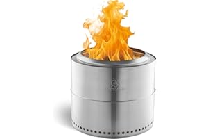 BURNHARD Feuerschale Edelstahl 50 cm, inkl. Aufbewahrungstasche, Feuertonne, Feuerkorb, raucharme Sekundär-Verbrennung, langlebig & mobil für Garten, Terrasse & Balkon