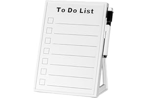 VELLICHOR Non-magnetic A5 Mini Desktop Dry Erase Board Whiteboard (21cm*15cm) Desktop Whiteboard with Stand, Small Dry Erase White Board Standable (To Do List)