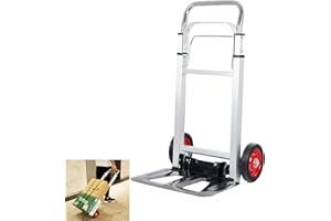 WALGREEN Xample® Heavy Duty Aluminium 90kg Folding Foldable Hand Sack Truck Barrow Cart Trolley Industrial Warehouse Hand Truck, Sack Truck