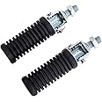 Young Wolf Pair Of Motorcycle Folding Pillion Footrests Foot Pegs Rear Foot Peg Pedal 10MM Thread Aluminum Left & Right
