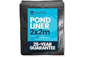 Swell UK Pond Liner | 25 Year Guarantee |HDPE | UV Resistant | Garden Fish Ponds (2m x 2m)