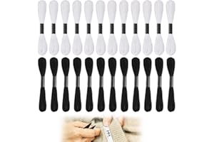 JUGUTA Lot De 24 Brins De Fil À Broder Noir De 120 Yards En Coton Pour Point De Croix, Idéal Pour Les Bracelets D'Amitié Et Les Travaux De Broderie