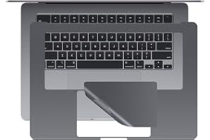 CaseBuy Full Body Palm Rest Protector Keyboard Cover for 2023 MacBook Air 15 inch M2 Chip A2941 Anti-Strach Wrist Rest Decal Sticker Skin for MacBook Air 15" -Space Grey