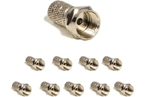 Premium X 10x Juego de 4 mm con conector F Para cable coaxial conector de antena recepción por satélite