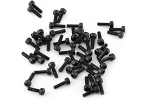 WALFRONT M3 Kit de Assortiment Vis Boulon Tête Cylindrique Six Pans Creux en Acier Allié M3 x 4-50mm(M3*10mm, Entièrement filetée-50pcs)