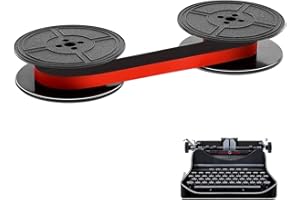 DOKSVP Ink Ribbon Typewriter Black & Red, 53 mm Diameter, for DIN 32755 / DIN 2103 / GR1 Old-Fashioned Typewriter Typewriter Classic Models