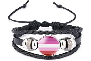 BANGYAO LGBTQ Zubehör Lesbisches Stolzarmband mit Geschenkbox, Transgender Sachen Bisexuelle Gay Trans-Geschenke für Paar Männer Frauen Teen Valentinstag